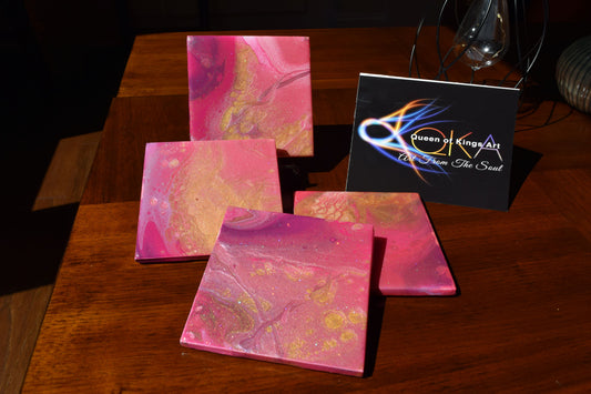 Pink Shimmer Coasters